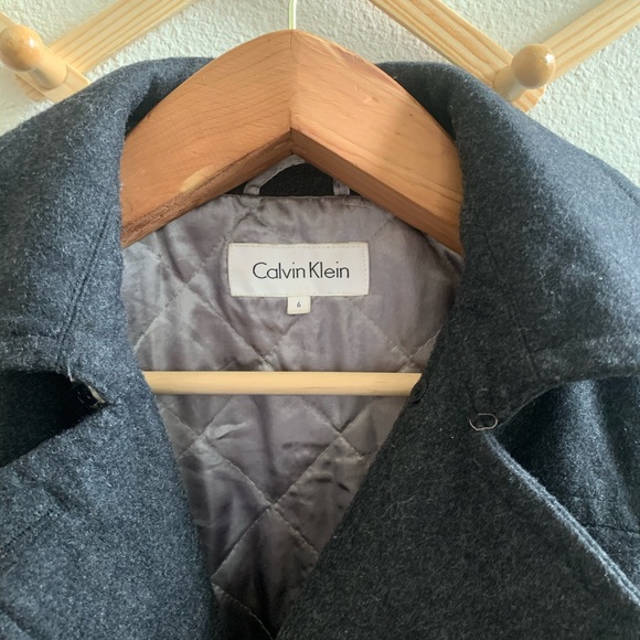 Calvin Klein Blazer 6 Womens Wool Blend gray - Picture 3 of 5
